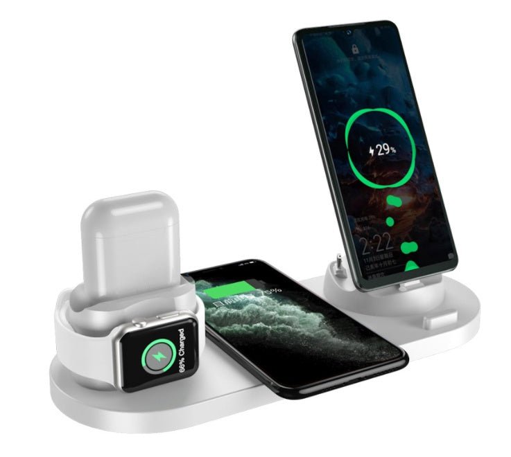 Wireless Charger For IPhone Fast Charger For Phone Fast Charging Pad For Phone Watch 6 In 1 Charging Dock Station - FASTSHOPP👜
