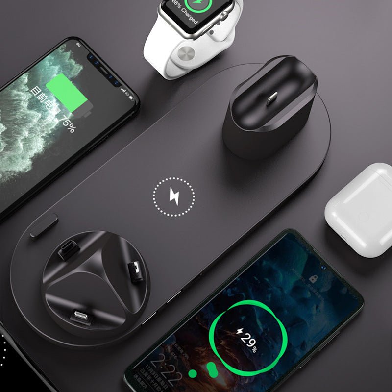 Wireless Charger For IPhone Fast Charger For Phone Fast Charging Pad For Phone Watch 6 In 1 Charging Dock Station - FASTSHOPP👜