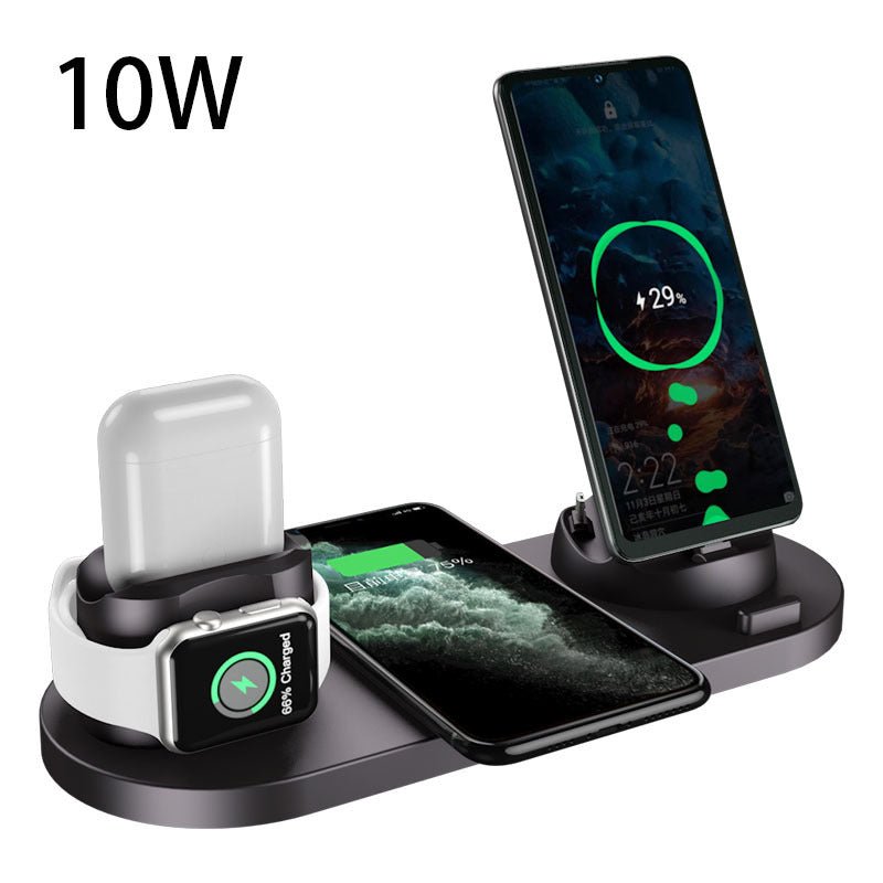 Wireless Charger For IPhone Fast Charger For Phone Fast Charging Pad For Phone Watch 6 In 1 Charging Dock Station - FASTSHOPP👜