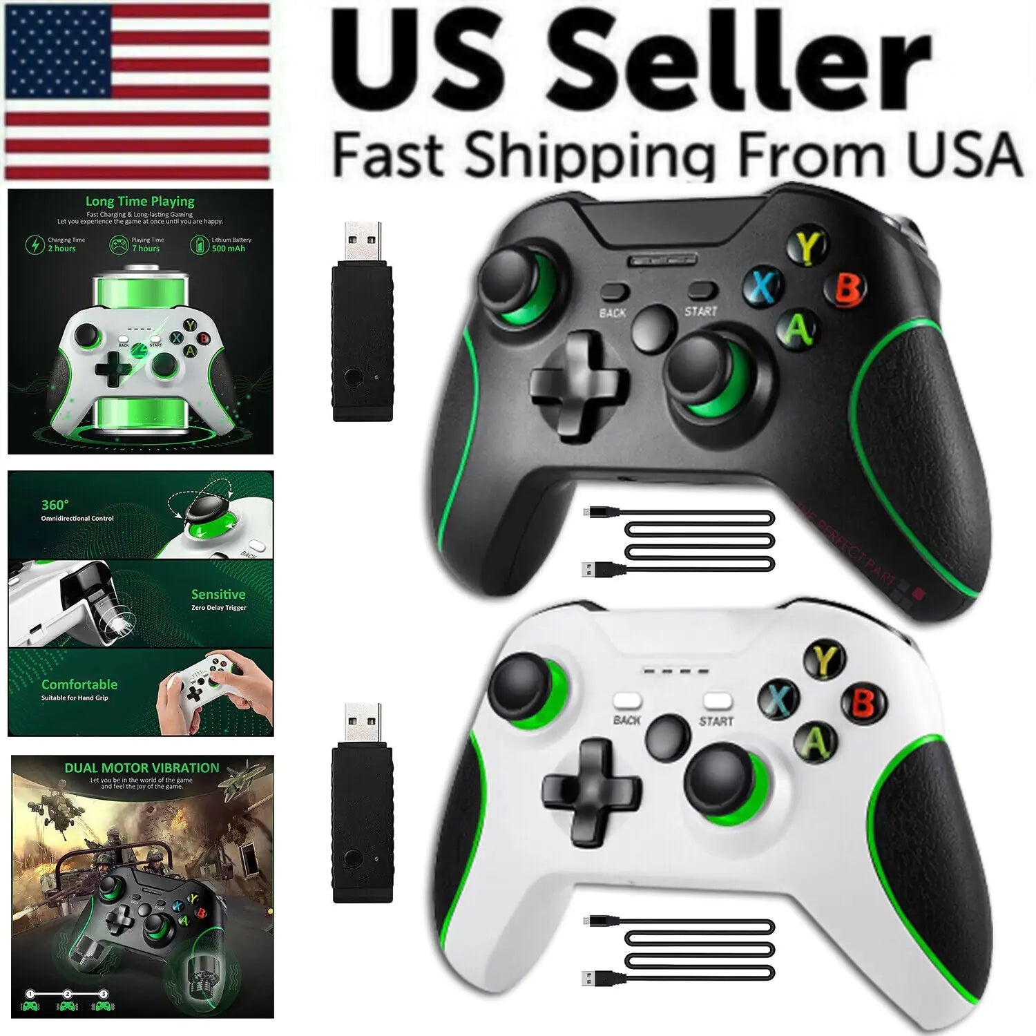 Wireless Controller For Microsoft Xbox One / S / X / E / Windows 7 8 10 PC 2.4G - FASTSHOPP👜