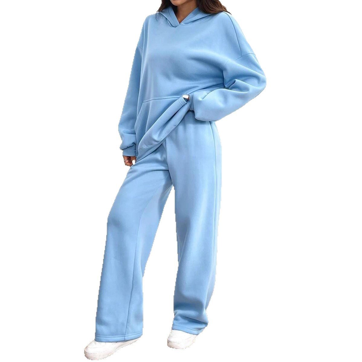 Womens Casual Warm Hooded Top And Pants Set - FASTSHOPP👜