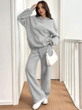 Womens Casual Warm Hooded Top And Pants Set - FASTSHOPP👜